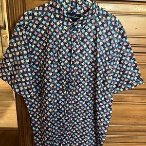 Robert Graham Navy Floral Button Down Shirt